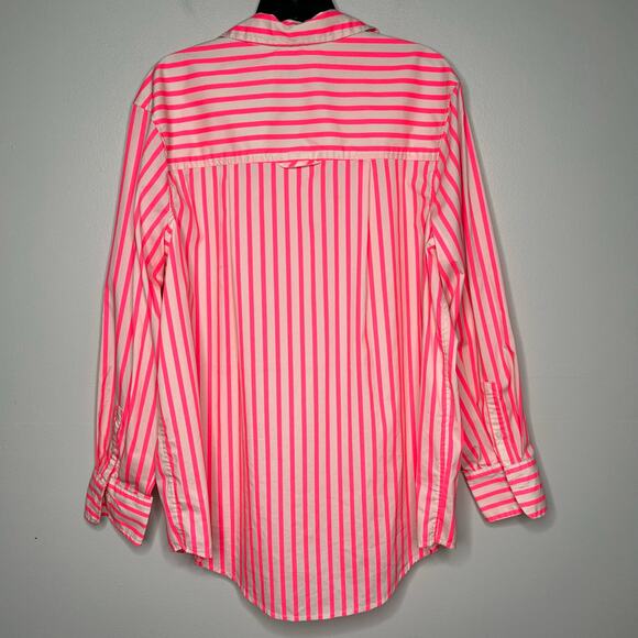 Lot of 2 Women's A New Day XL Button Up Shirt Striped Beach Coastal Lightweight - Picture 9 of 16